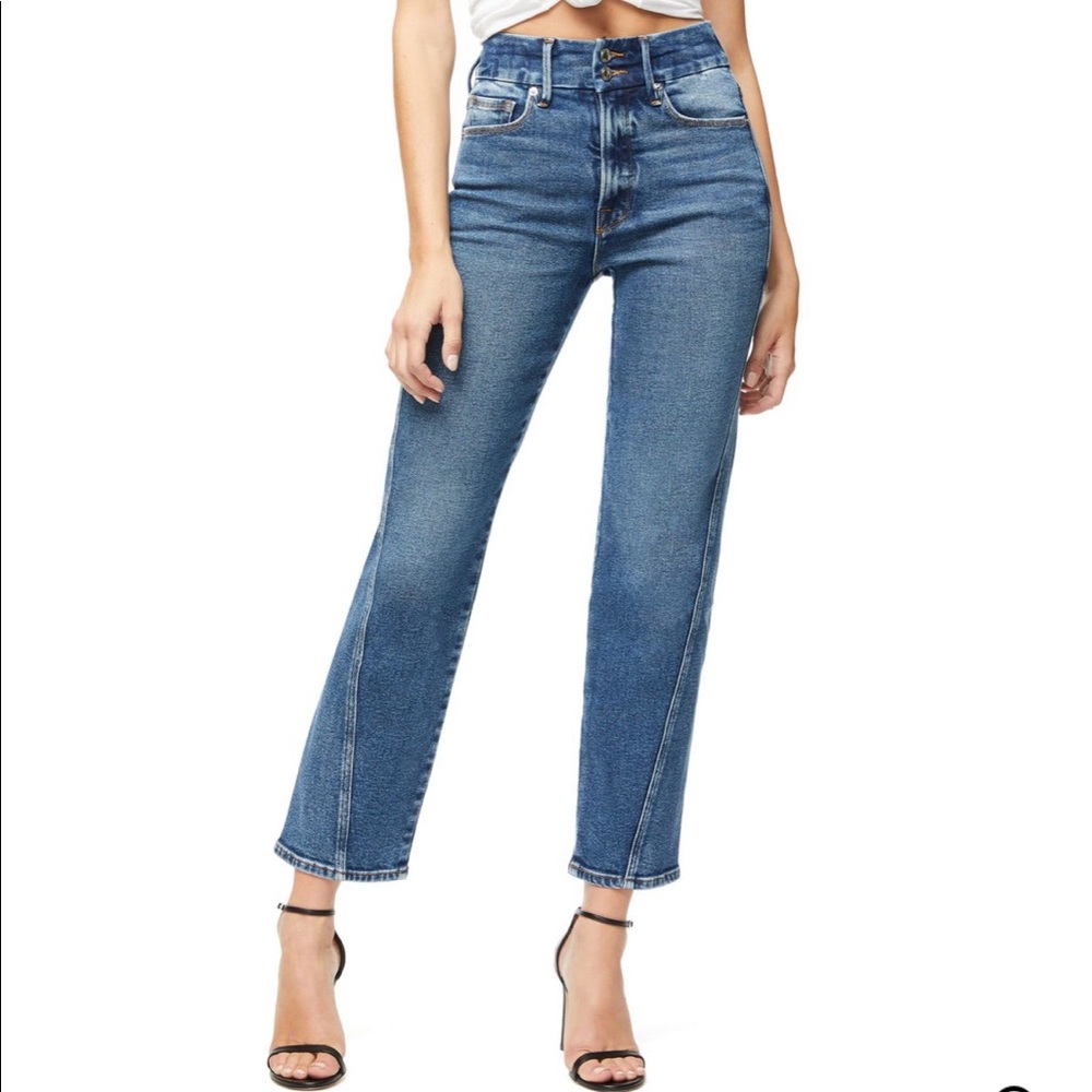 Good American Good Straight Twisted Seam Sz 6